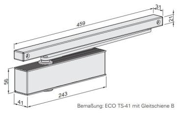 ECO Gleitschienenschließer TS 41 – EN 1-4